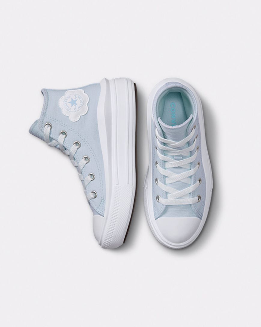 Zapatos Plataforma Converse Chuck Taylor All Star Move Cloud Patch Altas Niña Azules | PE 04LW57